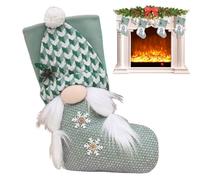 Bas de Noël, gnome de Noël mignon bas ornements d'arbre, ornements bas remplisseurs de bas pour cheminée friandises table jardin arbre de Noël mur fenêtre porte intérieure extérieure
