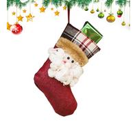 Bas de Noël pour la Famille | Sac à Bonbons Décorations Mignonnes | Sacs À Chaussettes,Pour Les Chocolats Les Récompenses Les Cadeaux Les Garnitures Le Sapin La Cheminée La Fête De Famille Pour Les Va
