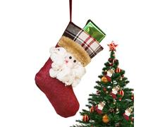Bas De Noël Traditionnel,Bas Mignon en Forme de Sac à Bonbons,Sacs À Chaussettes - Pour Arbre De Noël, Cheminée, Manteau, Prix, Garnitures De Cadeaux, Fête Familiale Des Vacances