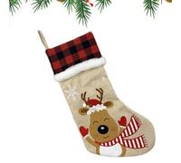Bas De Noël Vintage,Décorations Hivernales De Bas De Noël pour Cheminée - Remplissage Amusant pour Famille Chocolats Cheminée Petits Jouets Poignée Porte Amis Bonbons Porche Jardin