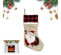 Bas de Noël vintage | Ornement de bas de Noël d'hiver | Décoration pour petits jouets, cheminée, jardin, cour, poignée de porte, chocolats, bonbons, enfants et amis
