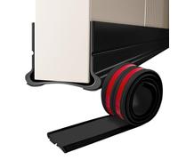 Bas de Porte 93cm Silicone, Bas de Porte Adhésif, Joint d'Étanchéité Anti Bruit et Courant d'Air, Isolation Phonique et Thermique pour Portes Intérieures, Barrière Anti Poussière et Insectes (Noir)
