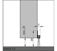 Bas de porte aluminiumà brosse IBS39 100cm - ELLEN - 0308301D Noir G
