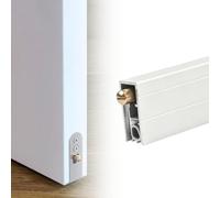 Bas de Porte Automatique Bas de Porte à Guillotine Réglable à Encastrer | Plinthe Automatique pour Porte Avec Boîtier en Alliage D'aluminium | Silencieux, Propre et Soigné | Bloque Le Bruit