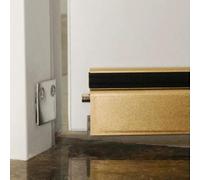Bas de Porte Automatique Joint de Bas de Porte Automatique pour Jeu de 15 mm, Profilé Aluminium pour Plinthe Automatique Pose en Applique, Bas de Porte Anti-courant D'air et Antibruit