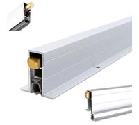 Bas de Porte Automatique Plinthe Automatique Escamotable Encastrée pour Porte, Bas de Porte Coupe-bise Anti-courants D'air pour Intérieur, Bande Anti-poussière pour Bas de Porte(36in/91.5cm)