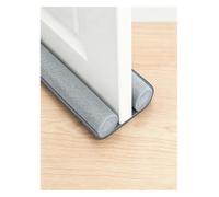 Bas de porte coupe-froid ajustable 3-23 mm, mousse EPE flexible | Installation facile ; lavable ; mousse EPE souple ; ajustable à la taille de la porte(Grey,2-pack)