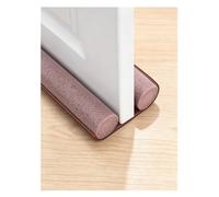 Bas de porte coupe-froid ajustable 3-23 mm, mousse EPE flexible | Installation facile ; lavable ; mousse EPE souple ; ajustable à la taille de la porte(Brown,1-pack)