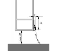 Bas de porte de garage - profilé - 3 m - ADS - GL ELLEN