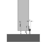 Bas de porte aluminium à brosse IBS31 100cm - ELLEN - 0308201D