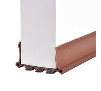 Bas de Porte Isolant, 98 x 5cm Boudin de Porte, AutoadhéSive et Adjustable, Isolant Phonique Thermique Bande D'ÉtanchéIté Anti Bruit PoussièRe Stop à L'Air Froid Anti Souris Fourmi (Brun)