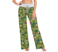 Bas de pyjama d'été vert de conte de fées pour femmes, pyjama pour adultes, vacances, multicolore, Large