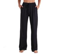 Bas de Pyjama Femme Long Pantalon de Pyjama à Carreaux Pantalon de Nuit Confortable Pantalon de Loisirs avec Taille élastique Ample Pas Cher Nightwear