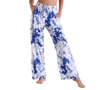 Bas de Pyjama Femme Long Pantalon de Pyjama à Carreaux Pantalon de Nuit Confortable Pantalon de Loisirs avec Taille élastique Ample Pas Cher Nightwear