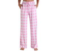 Bas de Pyjama Femme Long Pantalon de Pyjama à Carreaux Pantalon de Nuit Confortable Pantalon de Loisirs avec Taille élastique Ample Pas Cher Nightwear