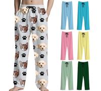 Bas de Pyjama Femme Personnalisée Avec Photo de visage Pantalon Pyjama Homme Personnalisé Avec Image pour Couples Famille Amis Cadeau Personnalisable drôles Noël Halloween Anniversaire Saint Valentin