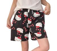 Bas De Pyjama Femme, Pyjama Short Femme Pyjamas Doux Confortable Dessin Animé Imprimé Kawaii Fille DéContracté à La Mode Maison Shorts et Bermudas Ete