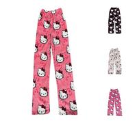 Bas De Pyjama Fille Flanelle Pyjama Stitch Fille Pyjamas Polaire Chaud Dessin Animé en Laine Kawaii à La Mode Pyjamas Fille Hiver Imprimé Maison DéContracté Pyjama Pantalon 1
