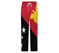 Bas De Pyjama Pour Femme Doux Et Confortable Avec Poches Imprimé Drapeau De L'État Indépendant De Papouasie-Nouvelle-Guinée Pantalon De Nuit Pour Homme Taille M