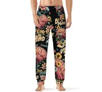 Bas de pyjama pour homme, motif floral, soyez gentil avec votre esprit, pantalon doux et confortable, idéal pour dormir ou se détendre
