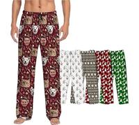 Bas de Pyjama pour personnalisé avec Photo de Visage - Pantalon de Pyjama personnalisé avec Visage d'animaux de Compagnie - Pyjamas rigolos pour la Famille - Convient aux Hommes et aux Femmes