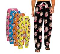 Bas de Pyjama pour Personnalisé Avec Photo de Visage, Pantalon de Pyjama Personnalisé Avec Visage d'animaux de Compagnie Vêtements de Nuit Personnalisés pour Hommes Femmes