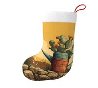 Bas décoratifs de Noël WHJSSF Cactus Arrosoir Imprimé pour Noël Fête de Vacances