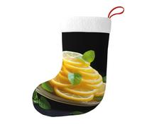 Bas décoratifs de Noël YYHWHJDE Sweet and Sour Tranches de citron Impression pour fête de Noël