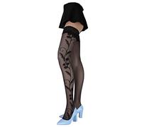 Bas en dentelle à motifs Tailles S à 4XL 20 deniers, Noir , M/L