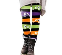 Bas Halloween Phosphorescent Nuit Collant Sport Ajusté Parfait Legging Coton Extensible Transpiration Sèche Motif Sportif Méditation Pantalon Léger Yoga Squellette Fluorescent Effrayant Training Femme