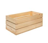 BAS - Lot de 4 boîtes rectangulaires en bois - Boîte décorative en bois - Idéal pour la décoration, les fleurs et l'organisation - 40 x 20 x 17 cm
