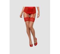 Bas voile et dentelle rouge Rouge S/M