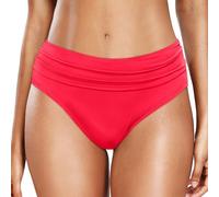 Bas Maillot De Bain Taille Haute pour Femme Élégant Bikini Taille Haute Ruched Bikini Slips Couleur Unie Triangle Short de Bain Amincissant Gainant Ventre Plat Culotte Maillot -Noir