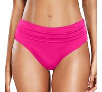 Bas Maillot De Bain Taille Haute pour Femme Élégant Bikini Taille Haute Ruched Bikini Slips Couleur Unie Triangle Short de Bain Amincissant Gainant Ventre Plat Culotte Maillot -Noir