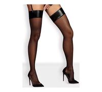 BAS NOIR RÉSILLE LARGE DARKIE LINGERIE SENSUELLE POUR FEMME ACCESSOIRE COSTUME