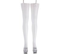 Bas Nylon blancs T4 avec Jarretiere en dentelle fleurie