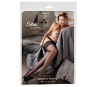 Bas nylon jarretiere large noirs taille 6
