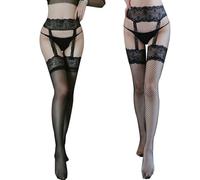 Bas Porte-Jarretelles En Dentelle, 2 Paires Porte-Jarretelles Femme, Résille Bas Pour Porte-Jarretelles Sexy, Collant Bas Résille, Bas Collants, Collant Porte Jarretelle, Bas Jarretelles Dentelle