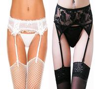Bas Porte Jarretelles Femme Sexy en Dentelle Collant avec Jarretelle pour Féminine Bas Hauts de Cuisse