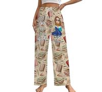 Bas Pyjama Femme Hiver,Juste Une Fille Qui Aime Les Livres Pantalon De Pyjama Amoureux des Livres pour Femmes Fille Amoureuse De La Lecture VêTements De Nuit