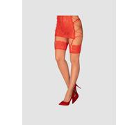 Obsessive - bas en dentelle (rouge-naturel) - L/XL