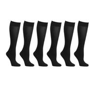 Bas résille pour femme - Chaussettes de compression colorées - Chaussettes de sport - Chaussettes de pression pour mollet - Chaussettes de pression avec écouteurs, Noir , L