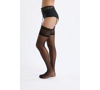 Bas satiné en dentelle transparent - 15D - Cout Dentelle - S - Noir - Femme - Etam
