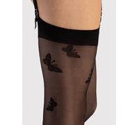 Bas sexy pour porte jarretelles FIORE FARFALLE 20 DEN noir T2 T3 T4