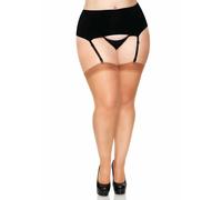 Bas transparents sans couture femme Leg Avenue Beige Plus