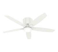 Bas Ventilateur de plafond avec Lumière LED & Télécommande Valencia Blanc 132cm