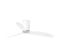 Bas Ventilateur plafond avec Télécommande Mini Tube Blanc brillant Éco Fan DC