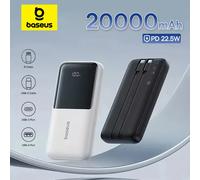 Bas192.- Banque d'alimentation à charge rapide pour téléphone, batterie externe, chargeur Powerbank pour Xiaomi, écouteurs, iPhone, Samsung, iPad, 20000mAh, PD 22.5W Black