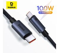 Bas192.- Câble USB Type-C 100W pour recharge et transfert de données, cordon de chargeur pour iPhone 16/15 Plus/Pro/Max/Macbook/Xiaomi/Samsung White