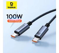 Bas192.- Câble USB Type-C PD de 100W pour recharge rapide, cordon de chargeur USB-C pour iPhone 16, 15 Plus, Pro Max, Macbook, Xiaomi, Samsung Black